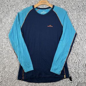 Kathmandu Merino Wool Base Layer Men's Medium Long Sleeve Blue Stretch Designer